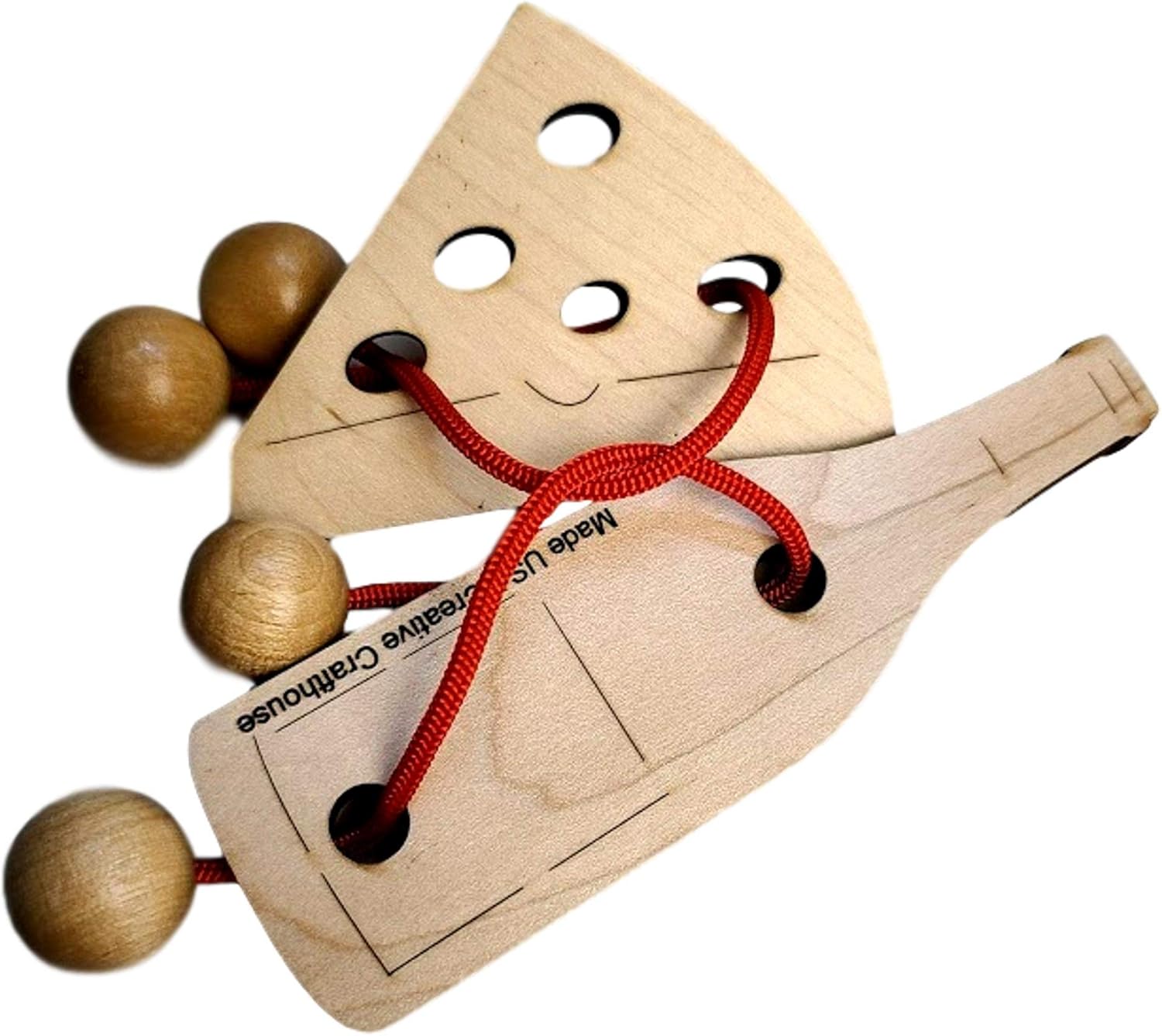 Double Trouble String Puzzle - Wine & Cheese Model - Brain Teaser