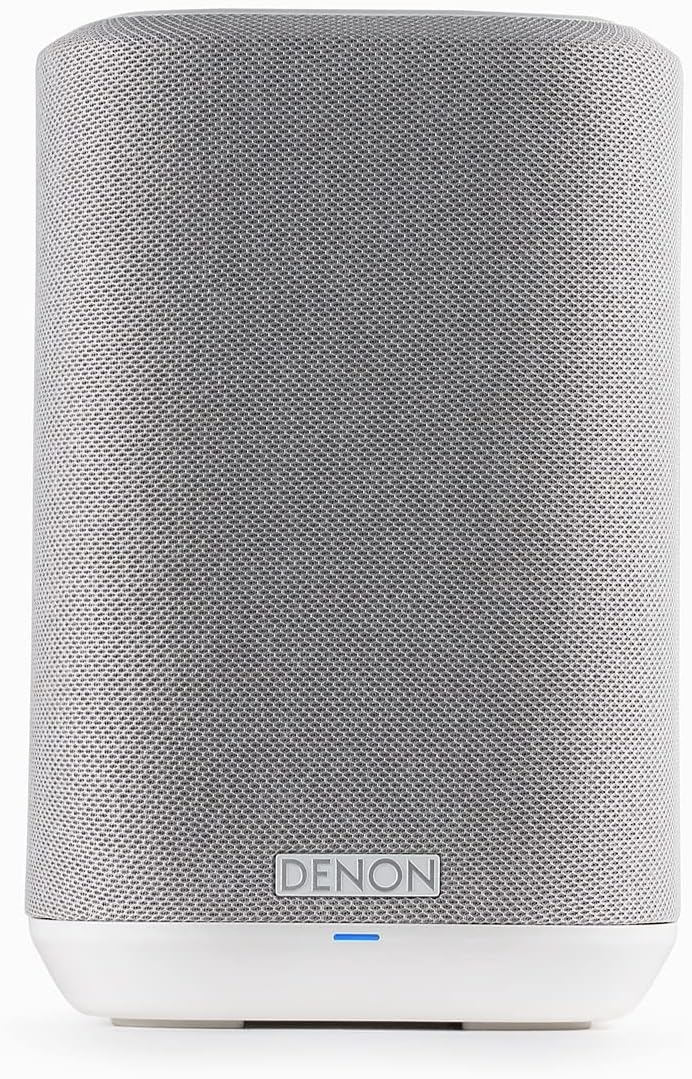 Denon Home 150 Wireless Smart Speaker – Compact Design, Wi-Fi & Bluetooth, HEOS Built-in, Alexa Built-in, Siri & AirPlay 2, Spotify Connect, Multi-Room Support, White