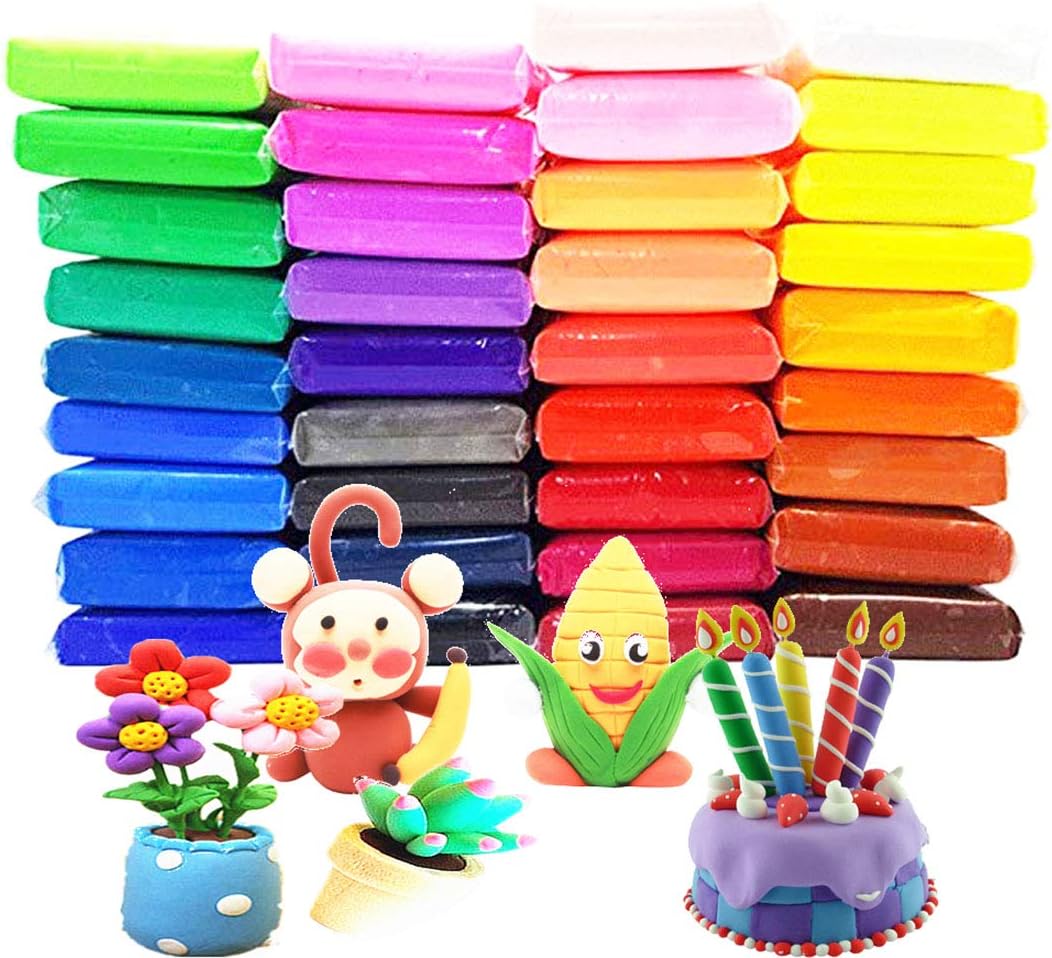 36 Colors Air Dry Clay Ultra Light for Children - Non-Toxic, Eco-Friendly Modeling Magical Clay with Tools
