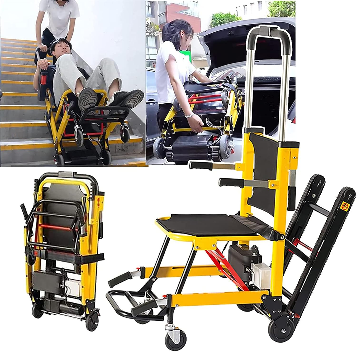 Electric Crawler Stair Climber, Hand Truck Stair Climber Electric, Manual Stair Climbing Wheelchair for Elderly Patient, Can Go Up And Down Stairs Chair