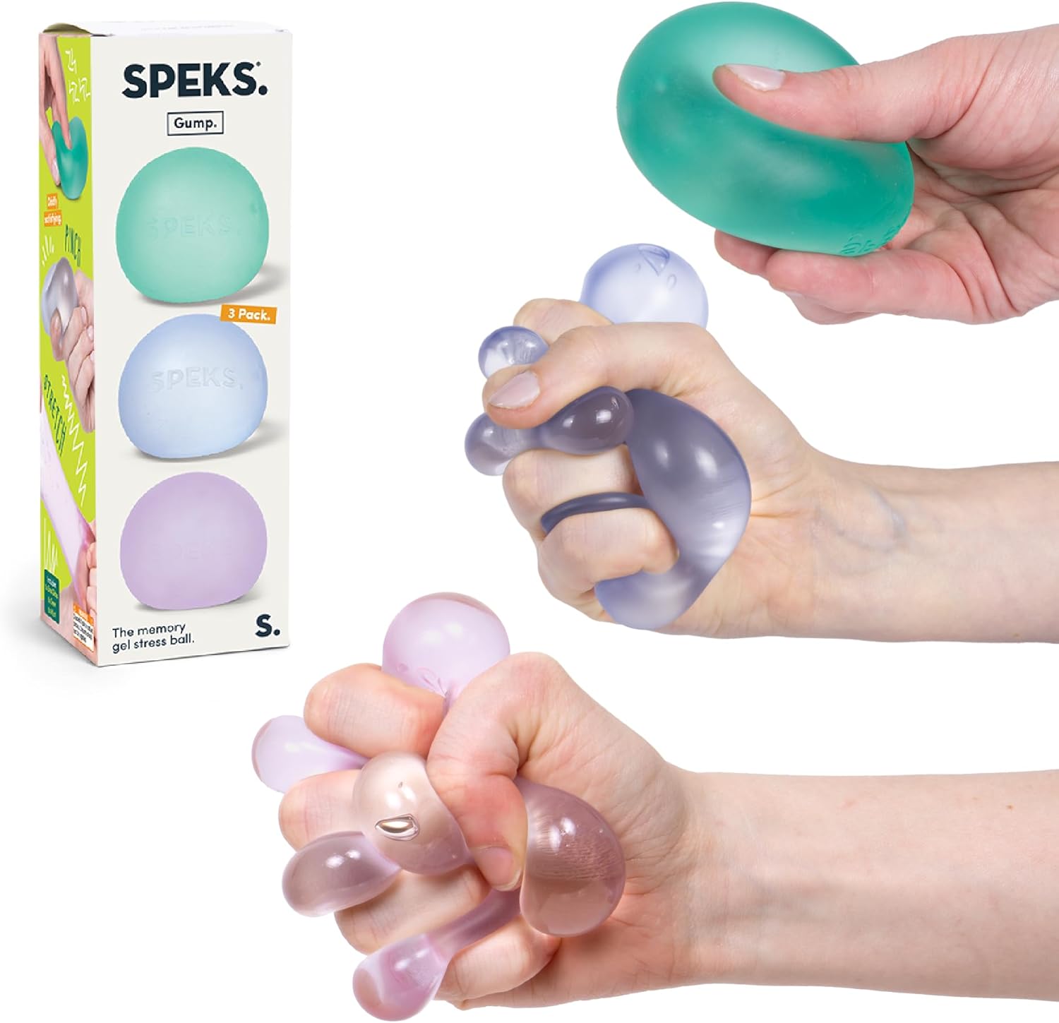 Speks Gump Stress Balls | Ultra Soft Squishy Fidget Toy for Adults & Teens | Stress Relief & Desk Toy | Cool