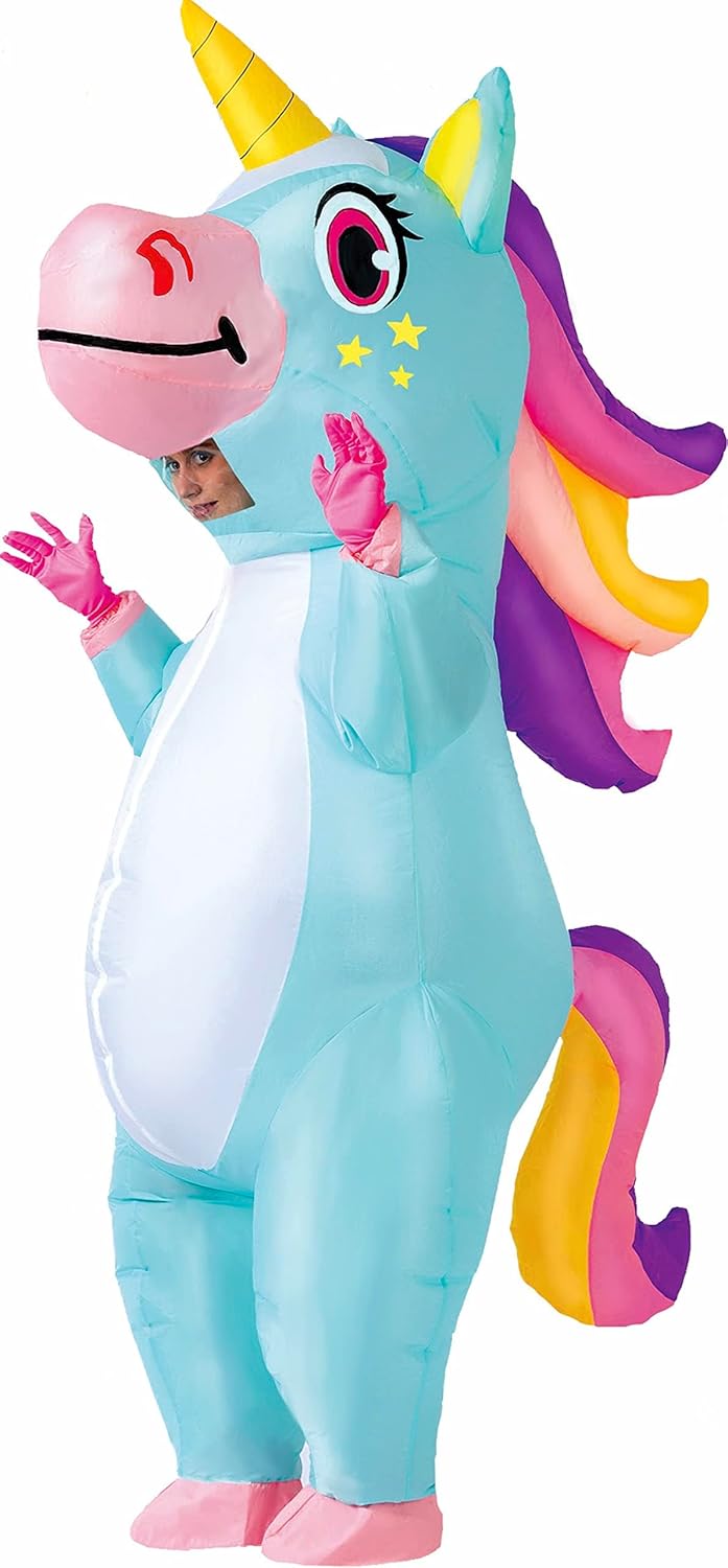 Spooktacular Creations Halloween Inflatable Costume, Full Body Unicorn Blow Up Costume for Adult Holiday Themed Cosplay Party