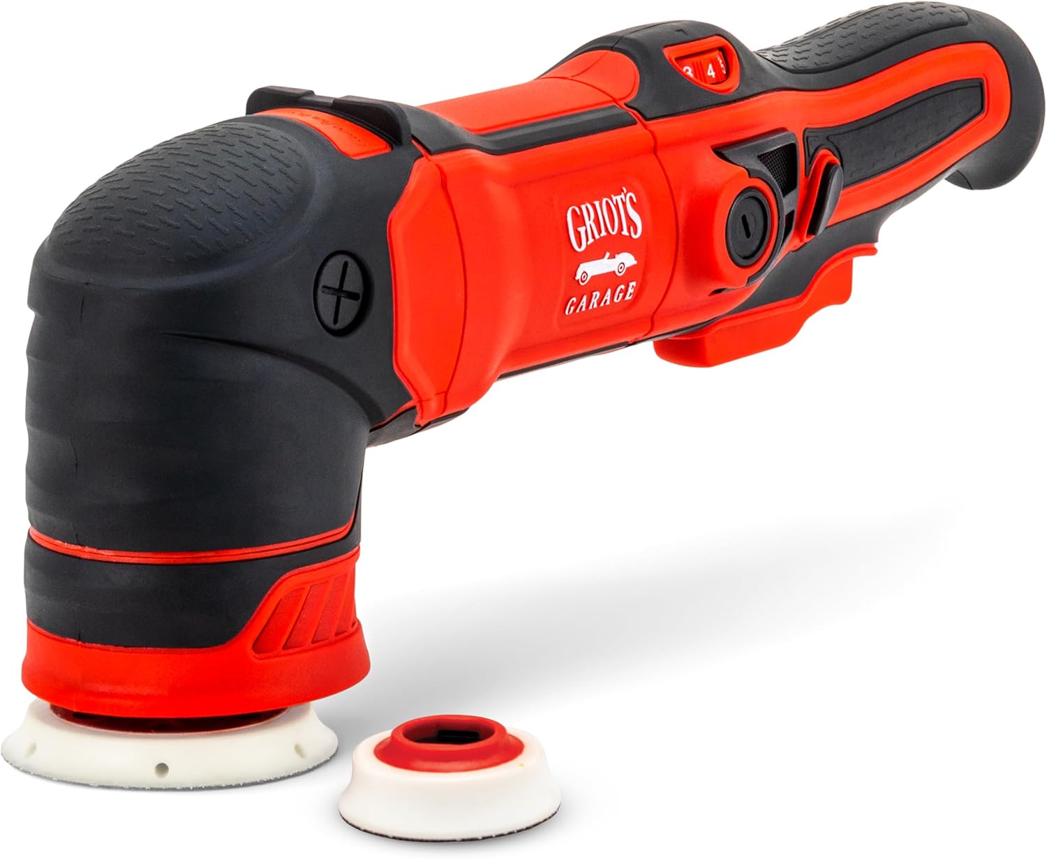 Griot's Garage G13 Mini Long-Throw Orbital Polisher, Small Buffer Polishing Machine for Car Detailing and Paint Correction, Includes 2” and 3” Backing Plates, 13mm Orbit Size, 10913