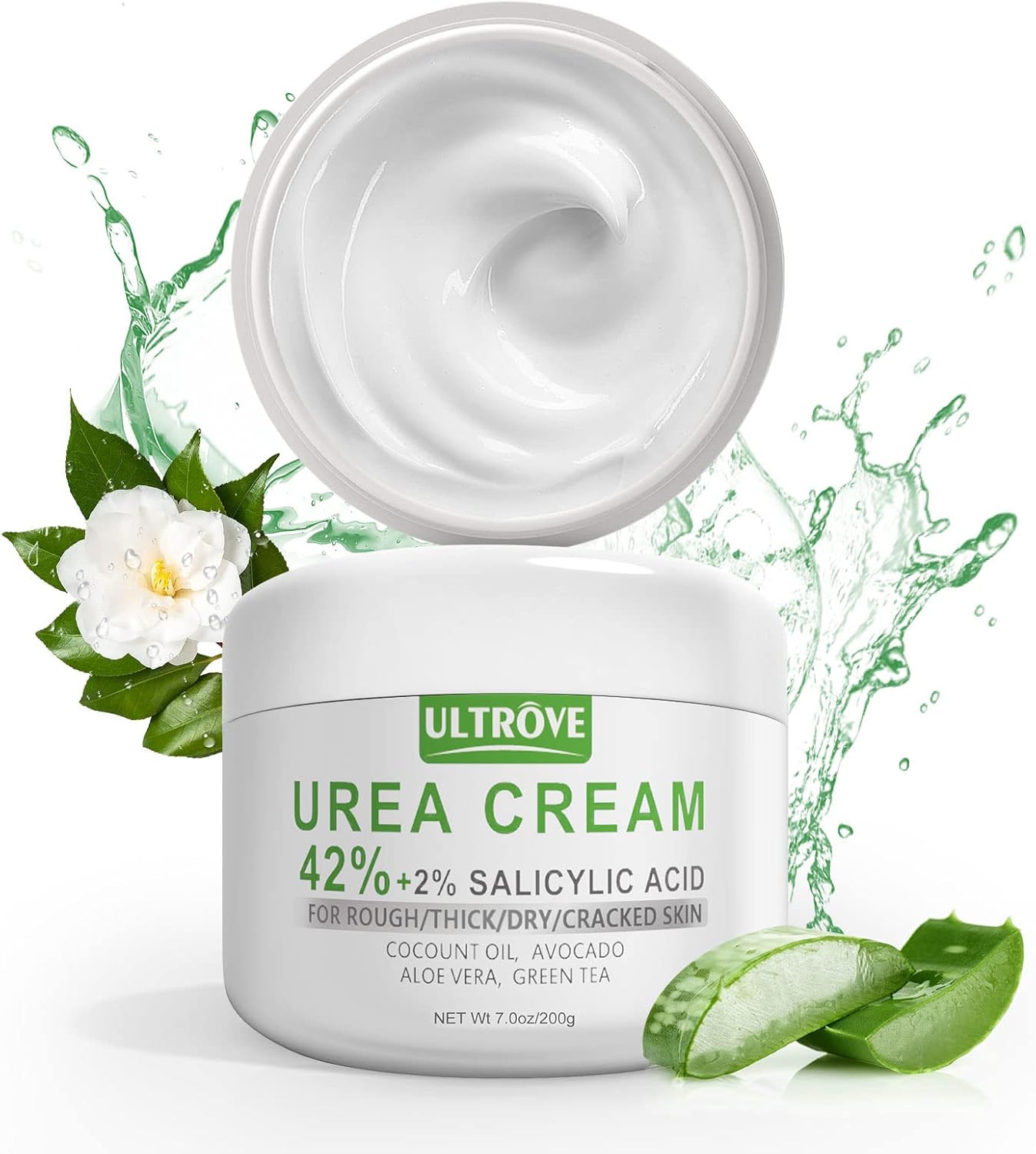 Urea Cream 42% with 2% Salicylic Acid, Callus and Dead Skin Remover, Deeply Moisturize, Repair Dry, Cracked, Rough Skin of Heel, Elbow and Knee, Effective Urea Foot Cream（200g）