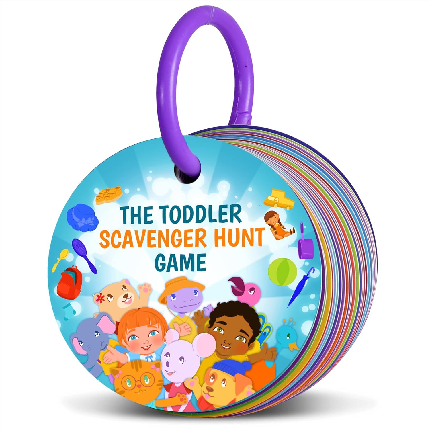 Zetz Brands Toddler Scavenger Hunt Game at Home - Extra-Thick Cards for Discovery & Vocabulary - A Cooperative Family Game, Toddler Toys, Preschool Activities & Gifts for 2-5 Yr Old Boys & Girls