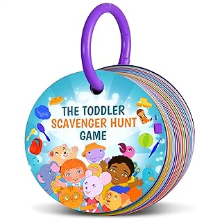 Zetz Brands Toddler Scavenger Hunt Game at Home - Extra-Thick Cards for Discovery & Vocabulary - A Cooperative Family Game, Toddler Toys, Preschool Activities & Gifts for 2-5 Yr Old Boys & Girls