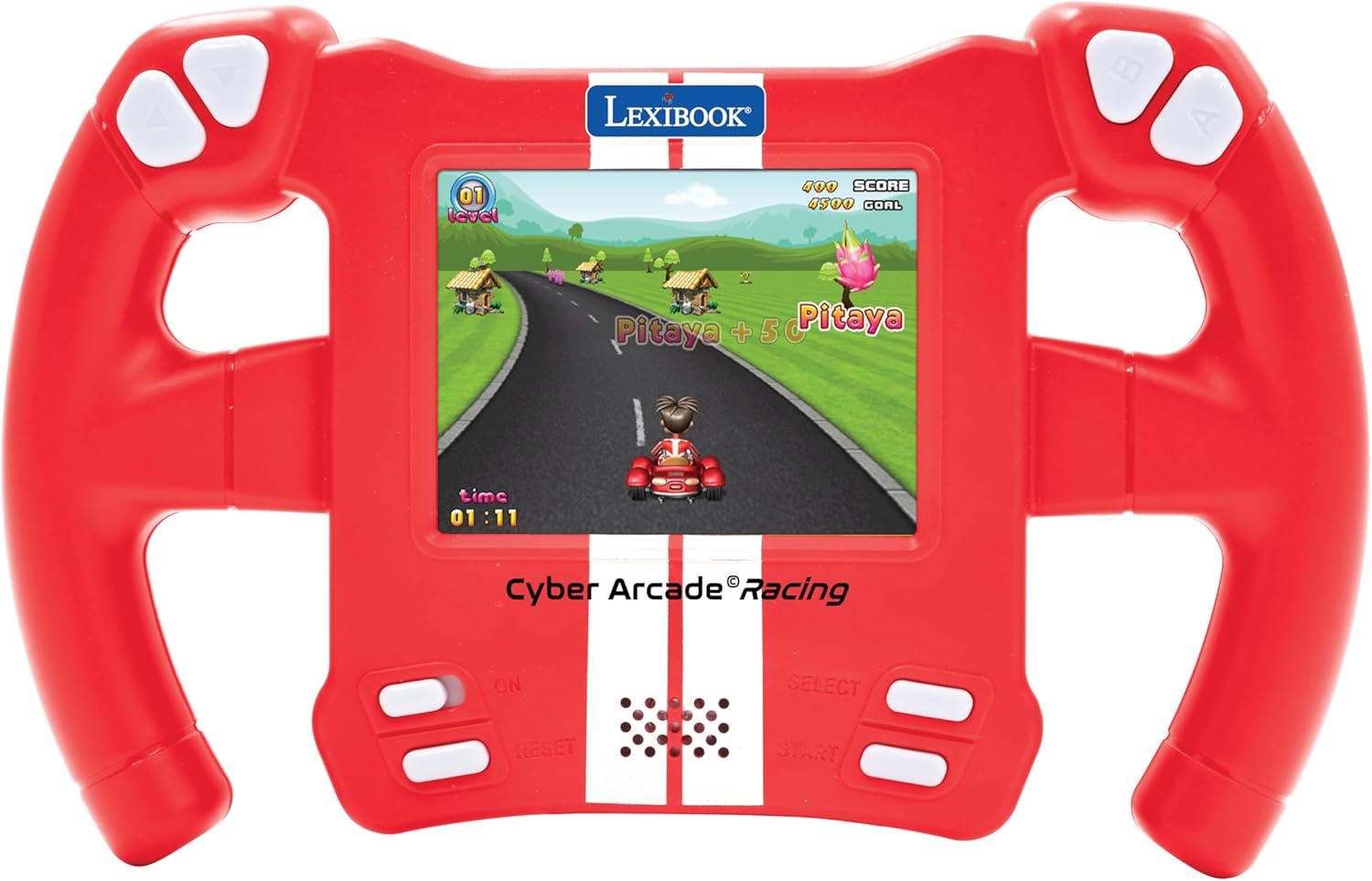 Lexibook, Cyber Arcade, Motion Console, 30 racing, action and puzzle games, Control by tilting, Red, JL3150