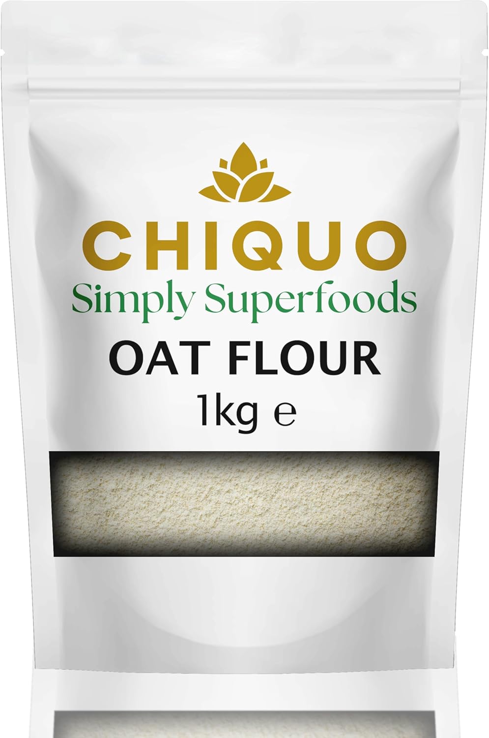 Chiquo Oat Flour 1kg - Premium Stabilised 100% Wholegrain Oats | High Protein & Fibre, Low Fat | No Added Sugar | Vegan & Clean Eating Friendly | Perfect for Pancakes, Baking, Smoothies & Cooking