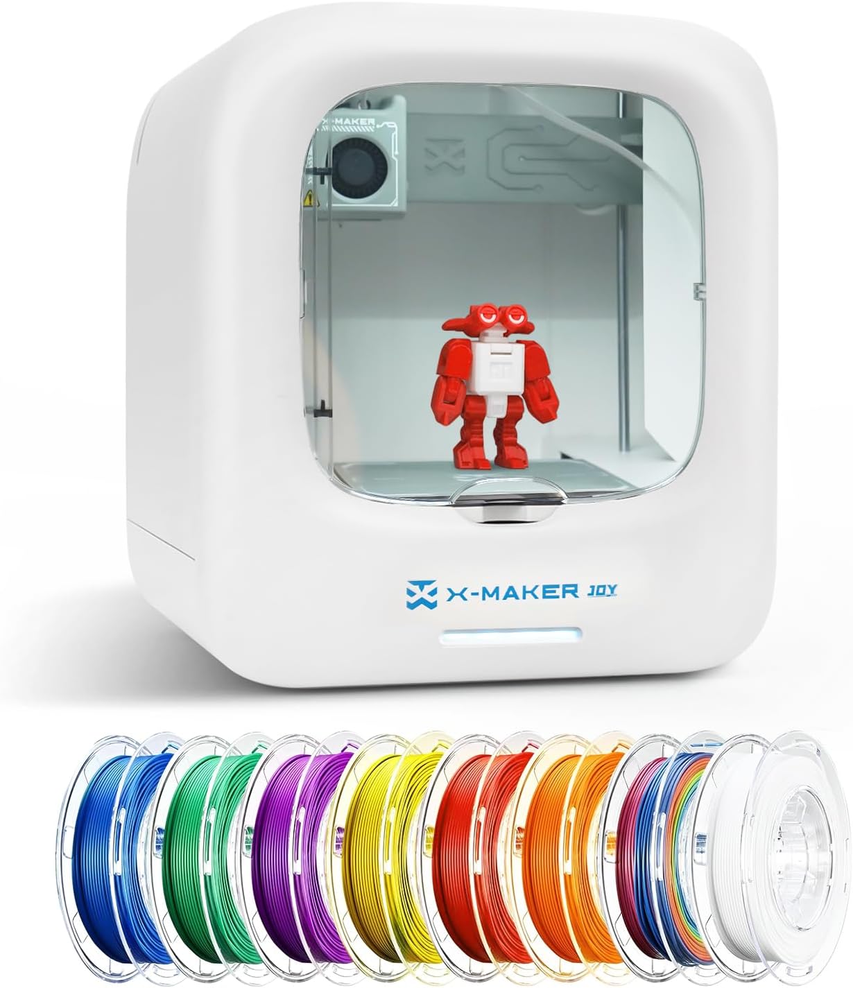 3D Printer for Kids, Beginner 3D Printer with 8 PLA Filament Set, Huge Toy Library & Modify, Wi-Fi & App Control, Create STEM Toys, High Precision 3D Printer W/ 15+ Mini 3D Design Module, X-Maker Joy