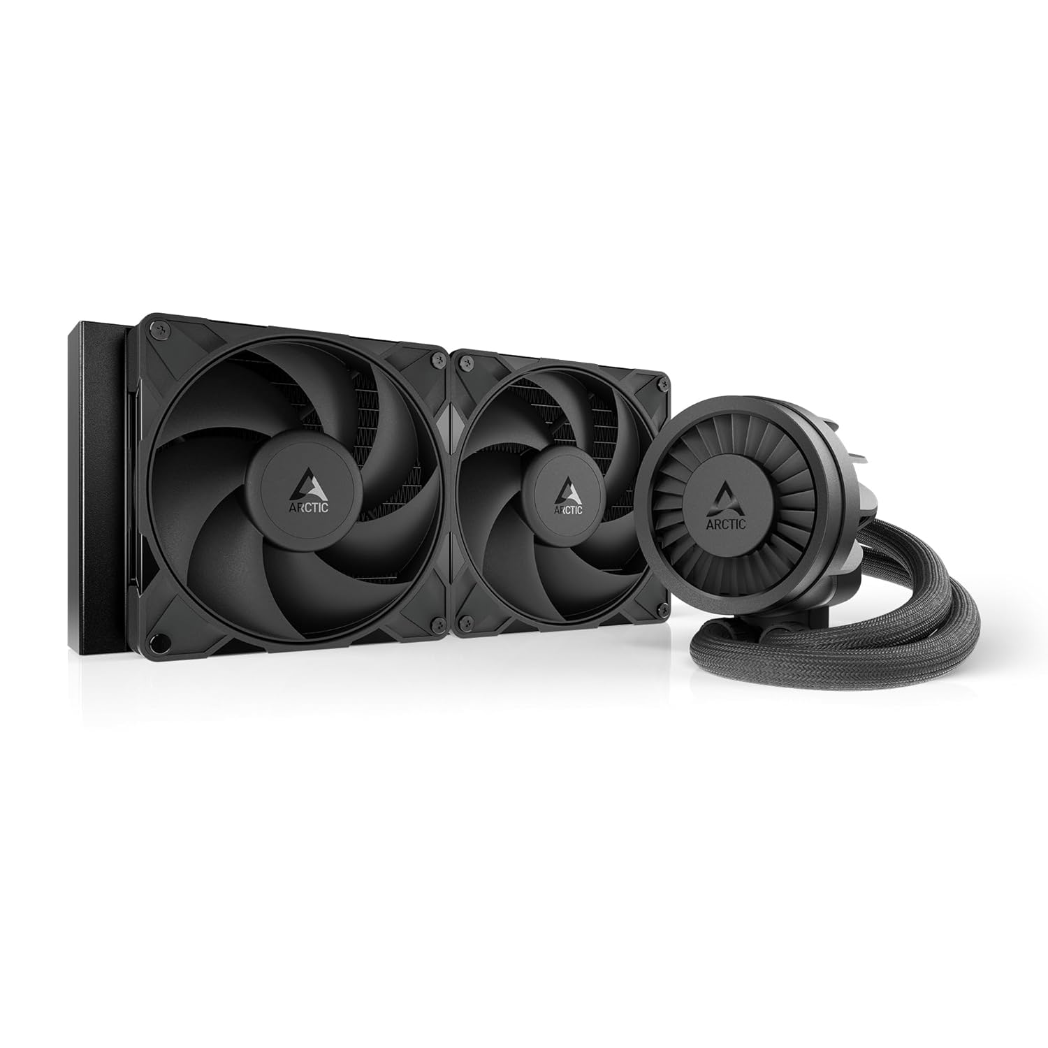ARCTIC Liquid Freezer III Pro 280 - AIO CPU Cooler, 2 x 140 mm Water Cooling, 38 mm Radiator, PWM Pump, VRM Fan, AMD AM5/AM4, Intel LGA1851/1770 Contact Frame - Black