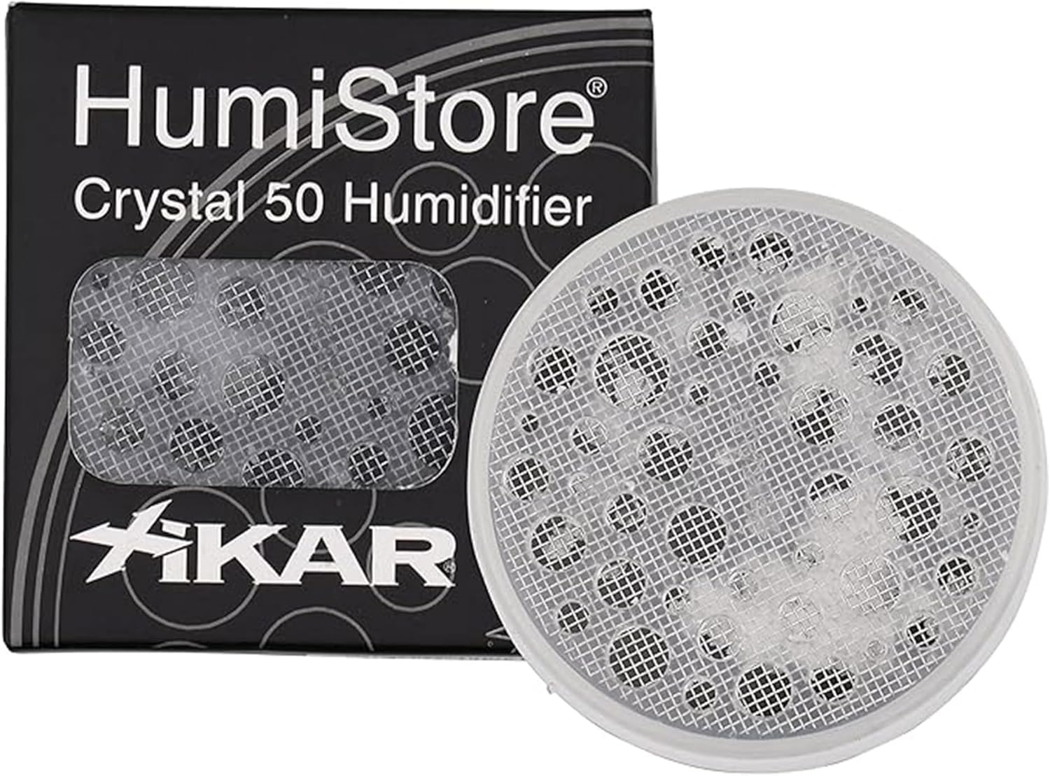XIKAR Crystal Gel Humidifier Jar for Cigar Humidors - Reusable Cigar Humidifier Crystals with Magnet Attachment System - Regulates 70% Relative Humidity & Lasts up to 90 Days, Ideal for 50 Cigars