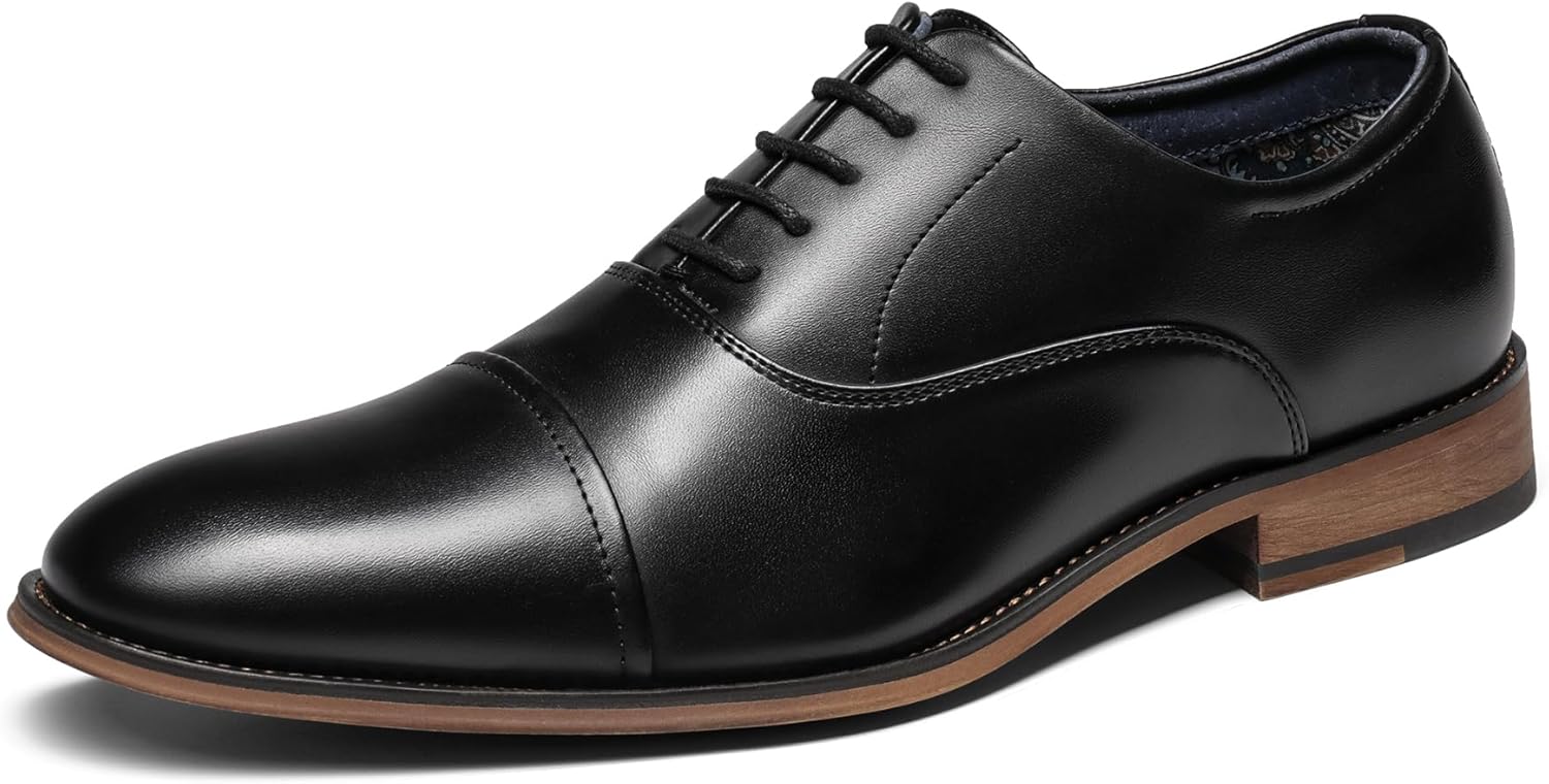 Bruno Marc Men's Lace-Up Leather Shoes, Classic Oxfords Formal Dress Shoes Brogues Derby, Comfortable School Shoes for Boy, Teen in Business, Party and Wedding