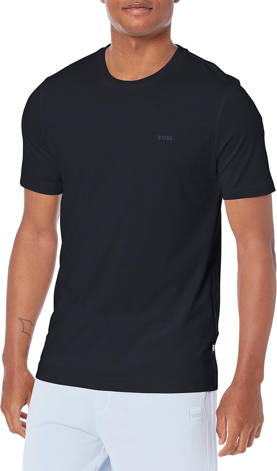 BOSS Men's Small Logo Cotton Crewneck T-Shirt
