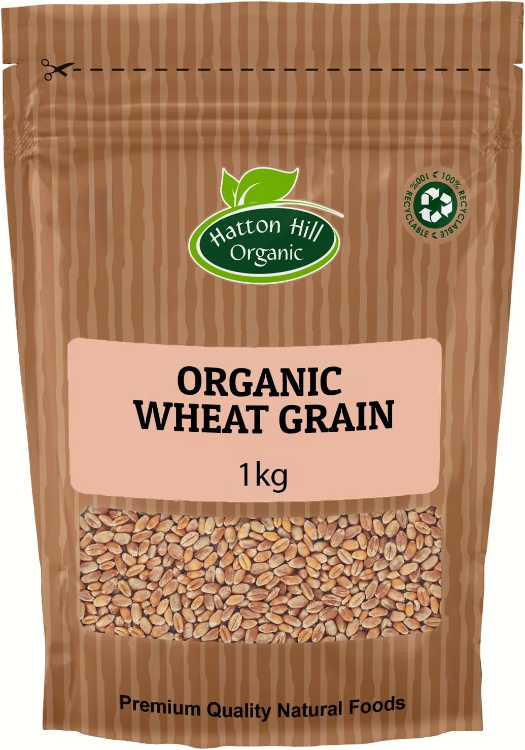 Organic Wheat Grain 1kg by Hatton Hill | Perfect for Milling, Baking, and Wholegrain Cooking