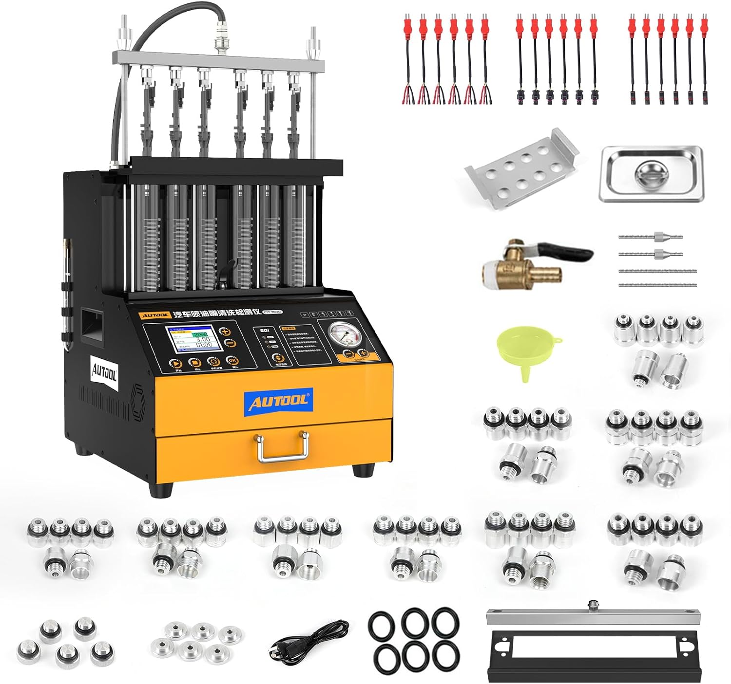 AUTOOL Fuel Injector Cleaner Tester Machine for GDI/EFI/FSI,12V/70V/120V