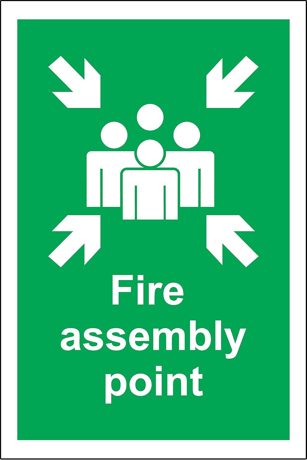 FIRE ASSEMBLY POINT - HEALTH AND SAFETY SIGN - 300mm x 400mm 3mm Aluminium Composite ultra hi-durability sign