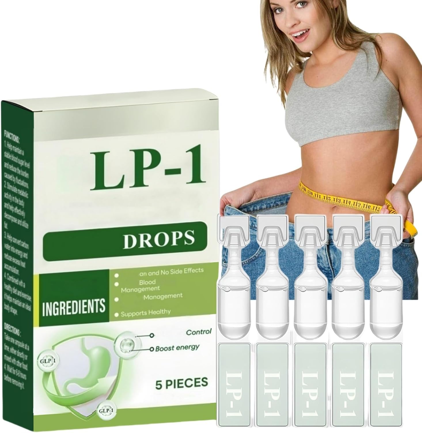 Professional G/lp-1 Drops,G/lp 1 Drops,Firming Skins,Gl/p-1 Oral Liquid,Natural Gl/p-1 Supp/lement Dr/ops for Women and Men,W/Eight L/OSS Or/al Solution,Firming Skin and Body Shaping Care