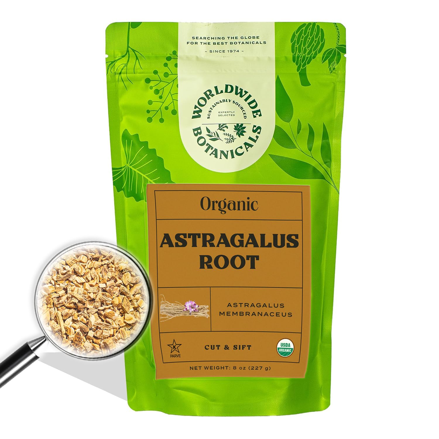 Worldwide Botanicals Organic Astragalus Root – 8 Oz – 100% Astragalus membranaceus - Cut & Sift – Huang Qi Used in Traditional Chinese Medicine to Strengthen and Protect