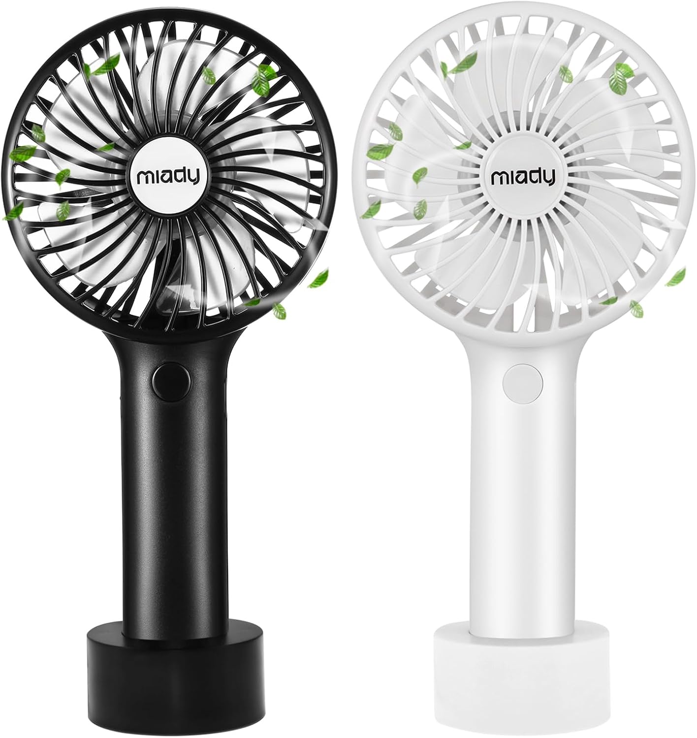 2-Pack Upgraded 5000mAh Portable Handheld Fan 3 Speed Mini USB Strong Wind 7-20 Hours Runtime Personal Electric for Travel Office Outdoor