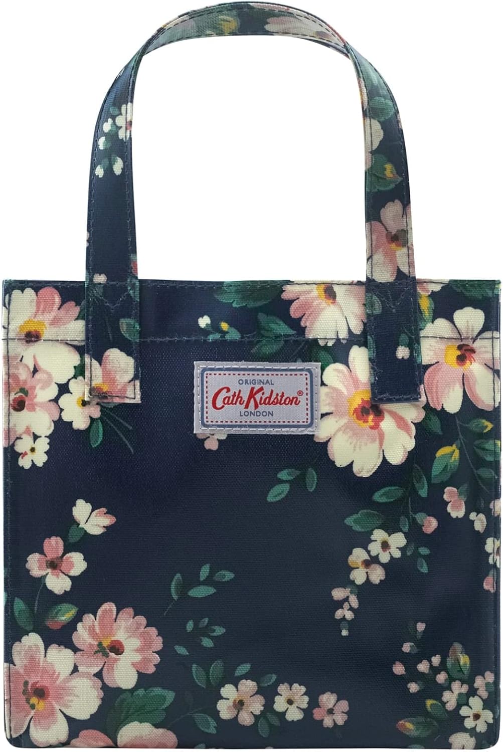 Cath Kidston S Bookbag Oilcloth Mini Open Top Handle Bag Small Size Water Resistant Lunch Bag Floral Pattern