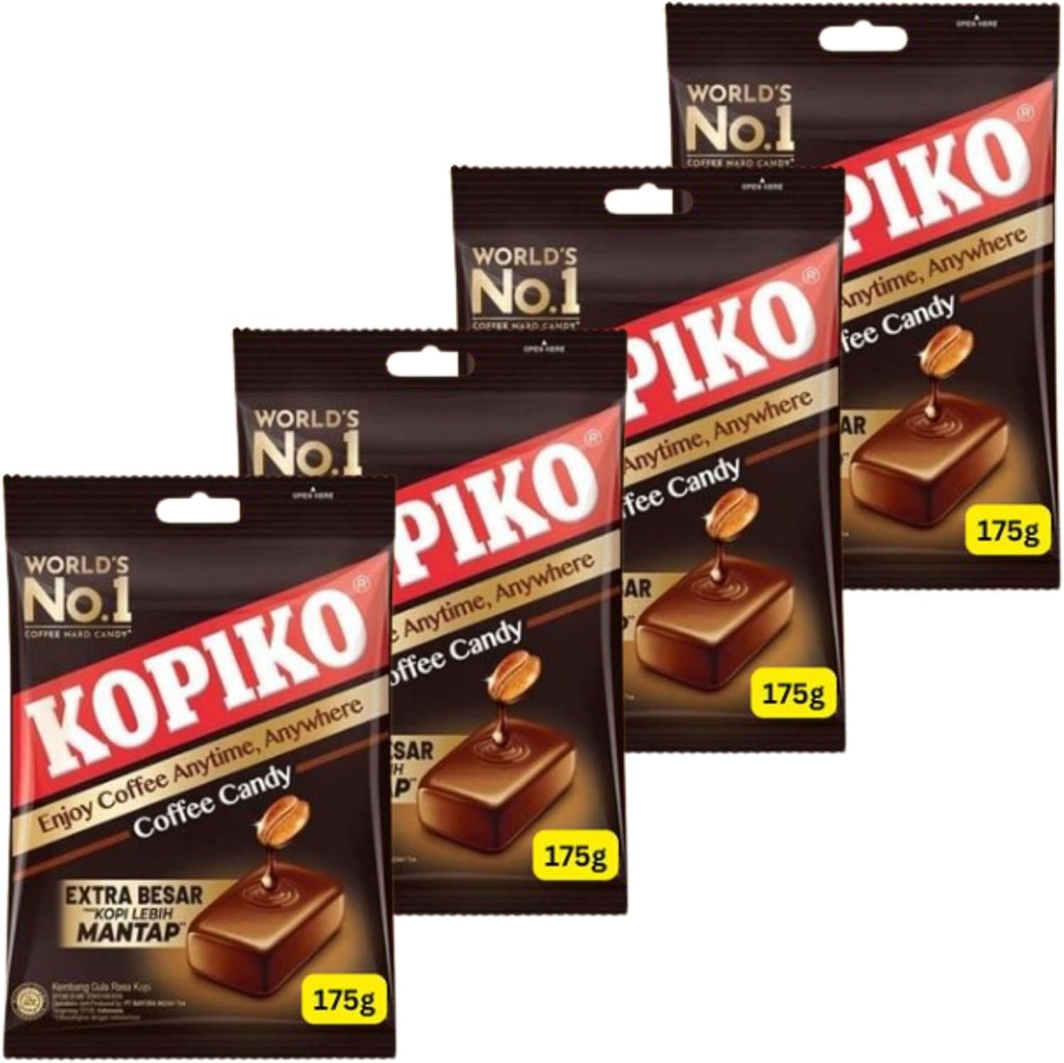 Coffee Candy Bundle Containing Kopiko Coffee Candy 175g Bundle x 4 (700g total)