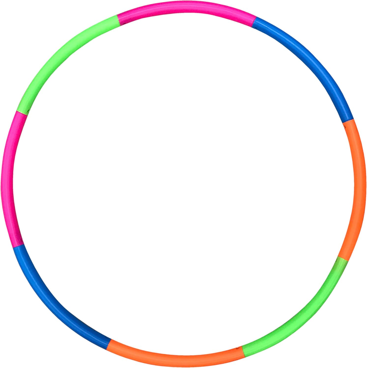 Kids Exercise Hoop, Snap Together Detachable Adjustable Weight Size Plastic Toy Hoops - Spinning Rings for Sports, Exercise, Playing, 32-Inch