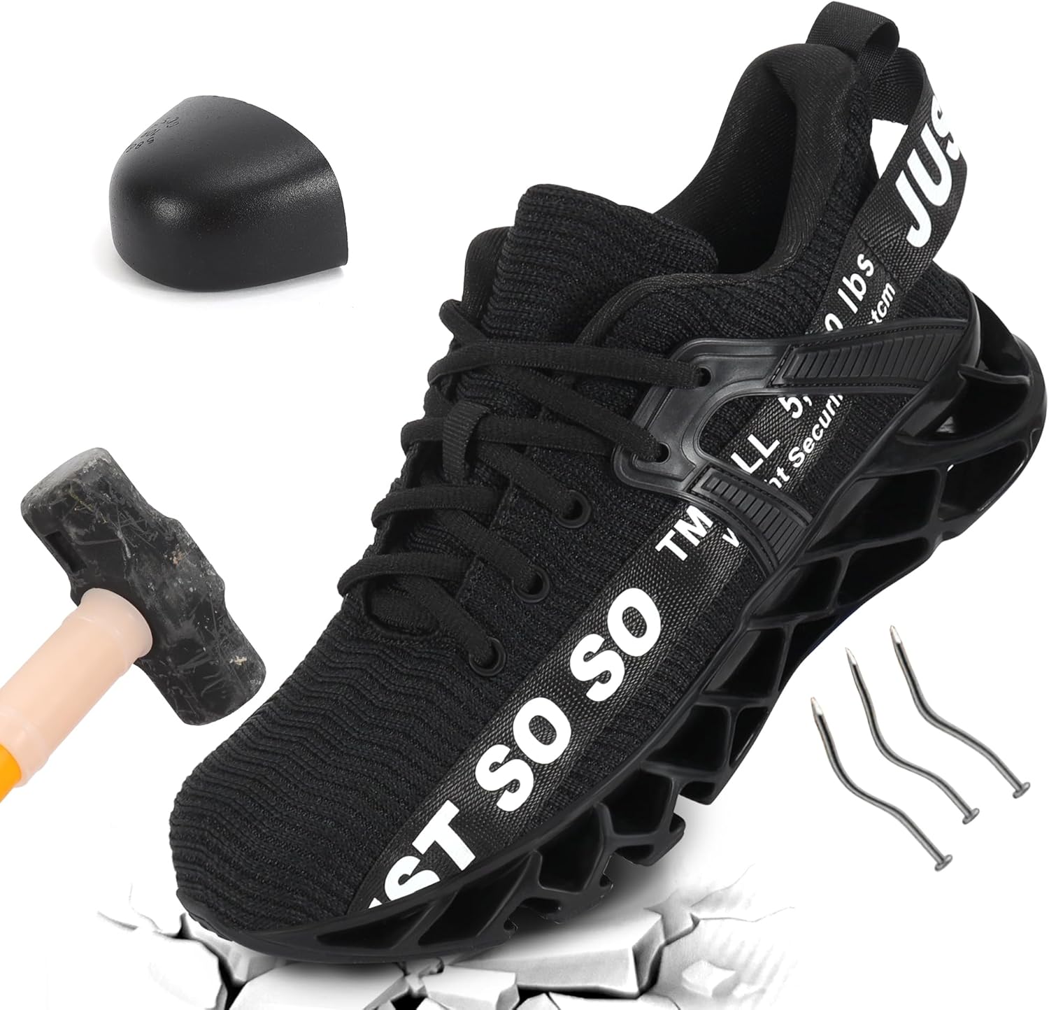 COKAFIL Steel Toe Shoes for Men Women Work Safety Sneakers Puncture Proof for Industry Construction Warehouse Utility