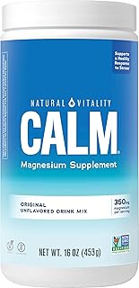 Natural Vitality Calm, Magnesium Citrate Supplement, Anti-Stress Drink Mix Powder, Gluten Free, Vegan, & Non-GMO, Original Unflavored, 16 oz