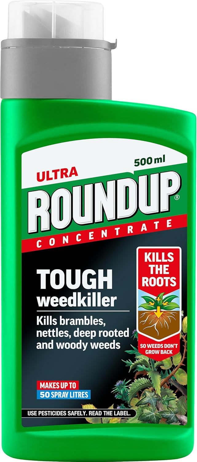 Roundup Ultra, Tough Weedkiller, Concentrate Liquid, 500 ml