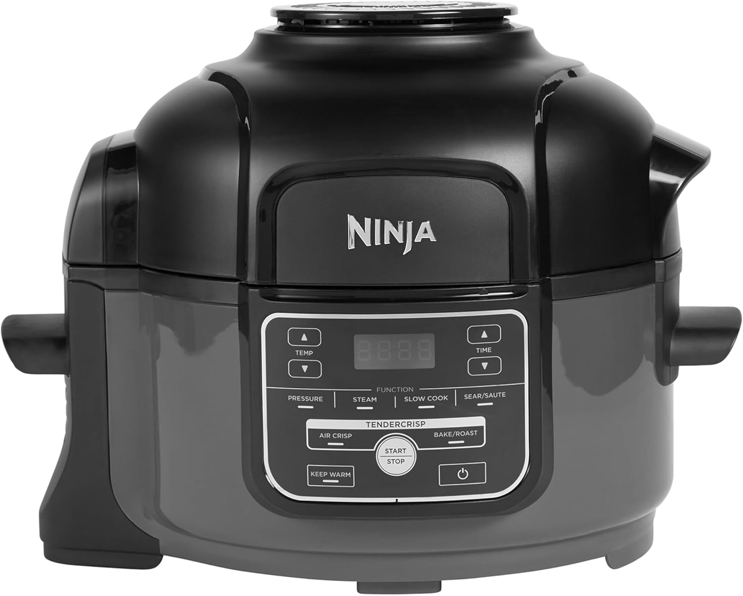Ninja Foodi MINI Multi-Cooker 4.7L, with 6 Cooking Functions in 1, Pressure Cooker, Air Fryer, Slow Cook and Steam, 1460W, Grey/Black OP100UK