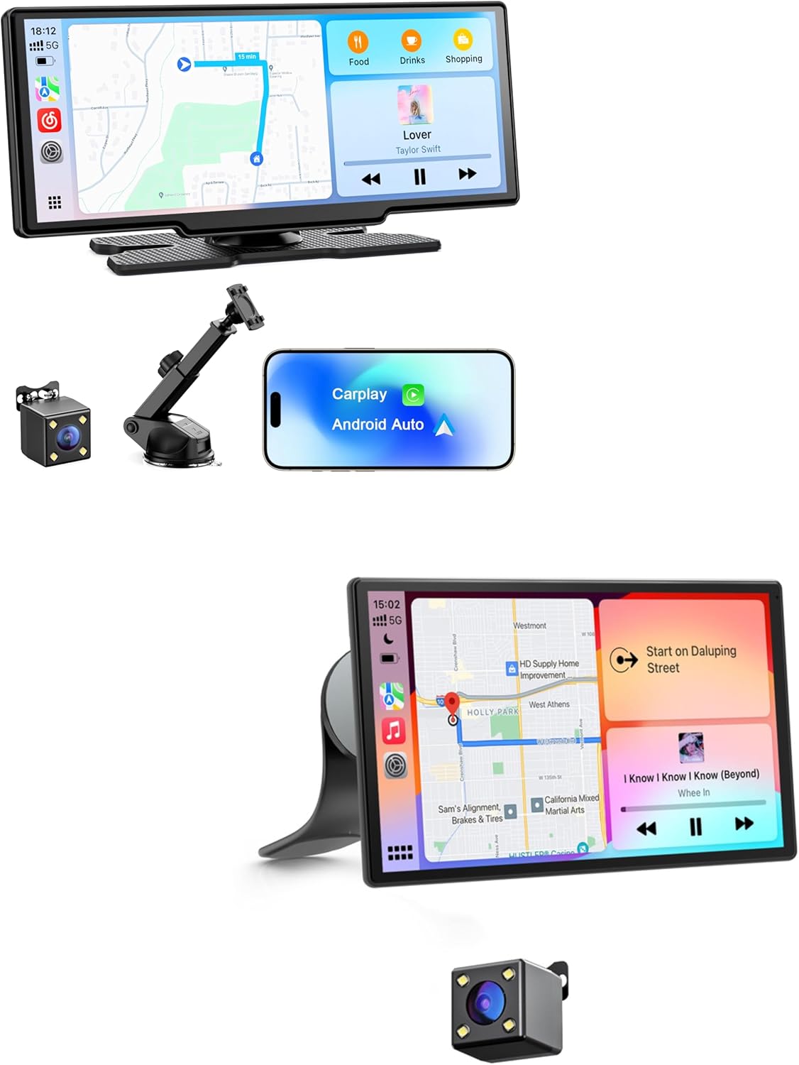 8.1'' Carplay & Android Auto + 9'' Carplay with Portrait & Landscape Screen