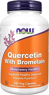 NOW Foods Supplements, Quercetin with Bromelain, Balanced Immune System*, 240 Veg Capsules