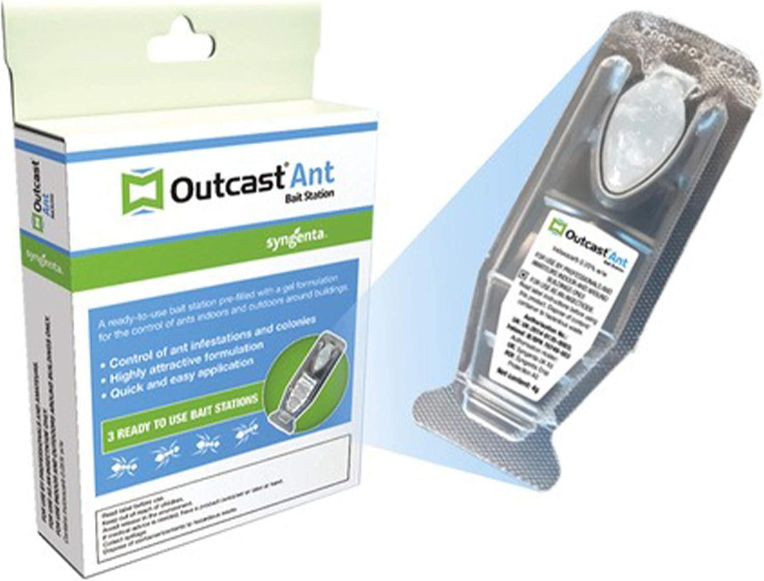 Outcast Advion Ant Gel Bait Station - Control of Black Garden Ants (Pack of 12)