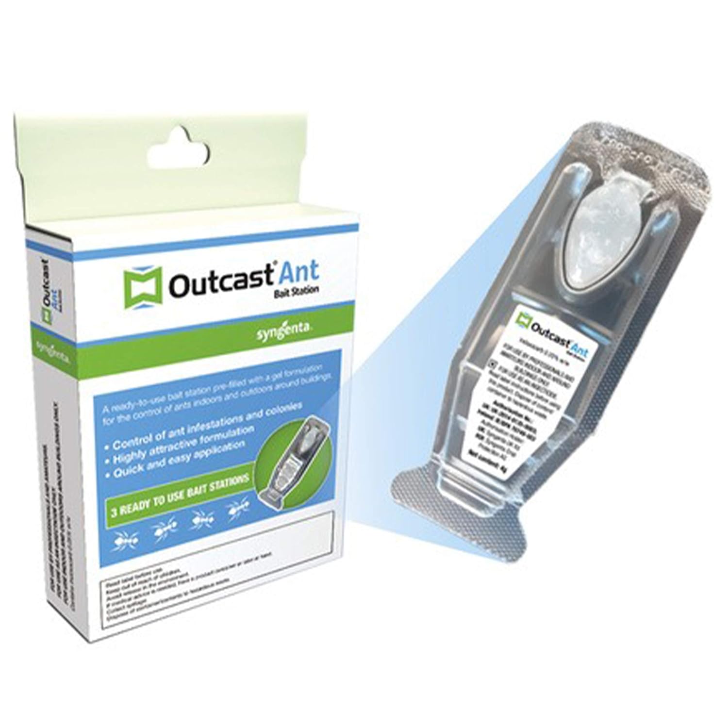 Outcast Advion Ant Gel Bait Station - Control of Black Garden Ants (Pack of 3)