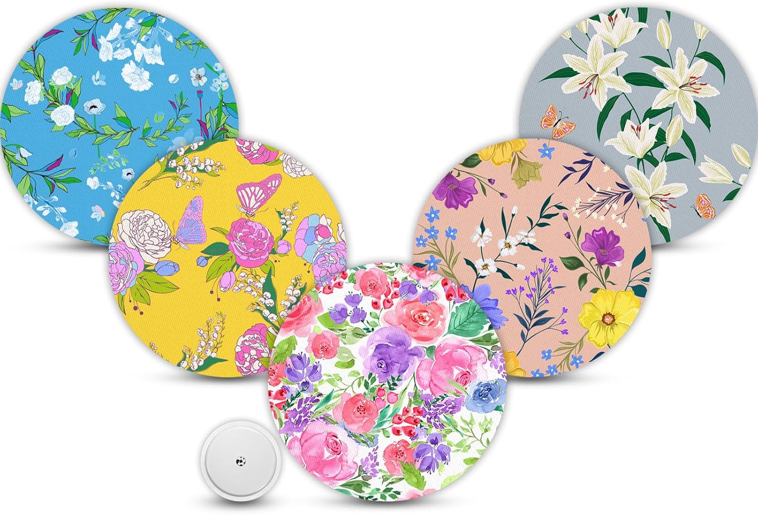 funpatch 20Pack Freestyle Libre 2 Sensor Covers Waterproof Lingo & Libre 2 Sensor Covers Full Cover CGM Tape Non-Glue Central Latex-Free Hypoallergenic 15 Days Protection