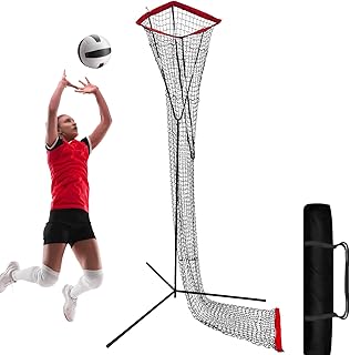 Volleyball Setter Trainer Net, Adjustable Height Volleyball Setter Training Equipment Great for Indoor and Outdoor Practice, Volleyball Rebounder Ideal for Serving, Spiking, Setting