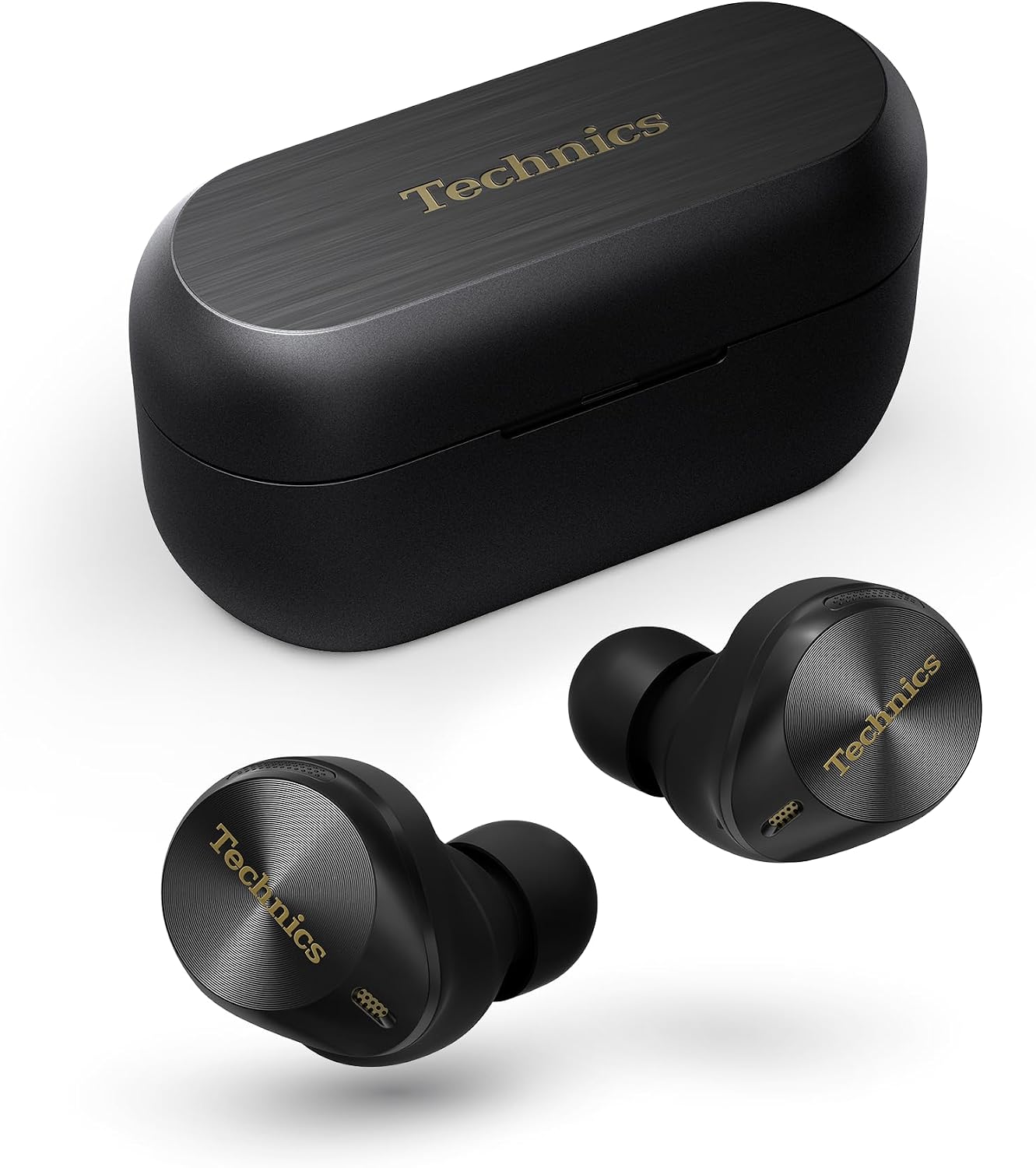 Technics EAH-AZ80E-K Wireless Earbuds with Noise Cancelling, 3 Device Multipoint Bluetooth, Comfortable In-Ear headset, Wireless Charging, Black