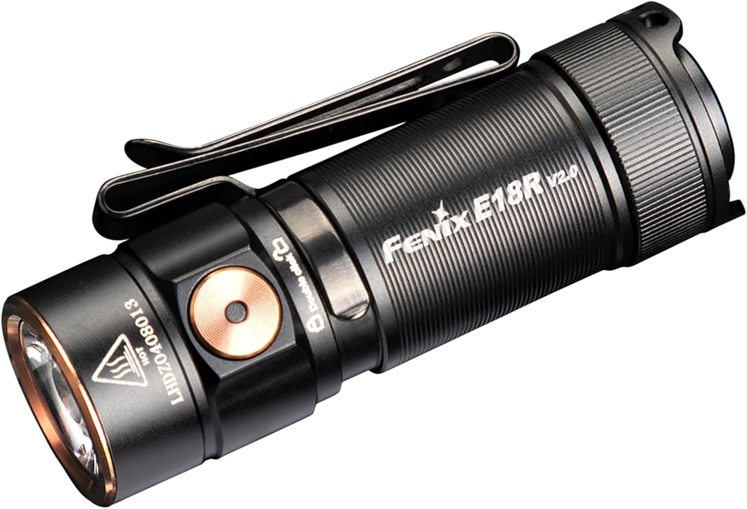 fenix E18R v2.0, Rechargeable Mini EDC Torch | 1200 Lumens | 146m | 200 Hrs Max | Magnetic Tail Cap | Bi-Directional Body Clip | 1 Lumen Moonlight Mode | USB-C Charging Port | IP68