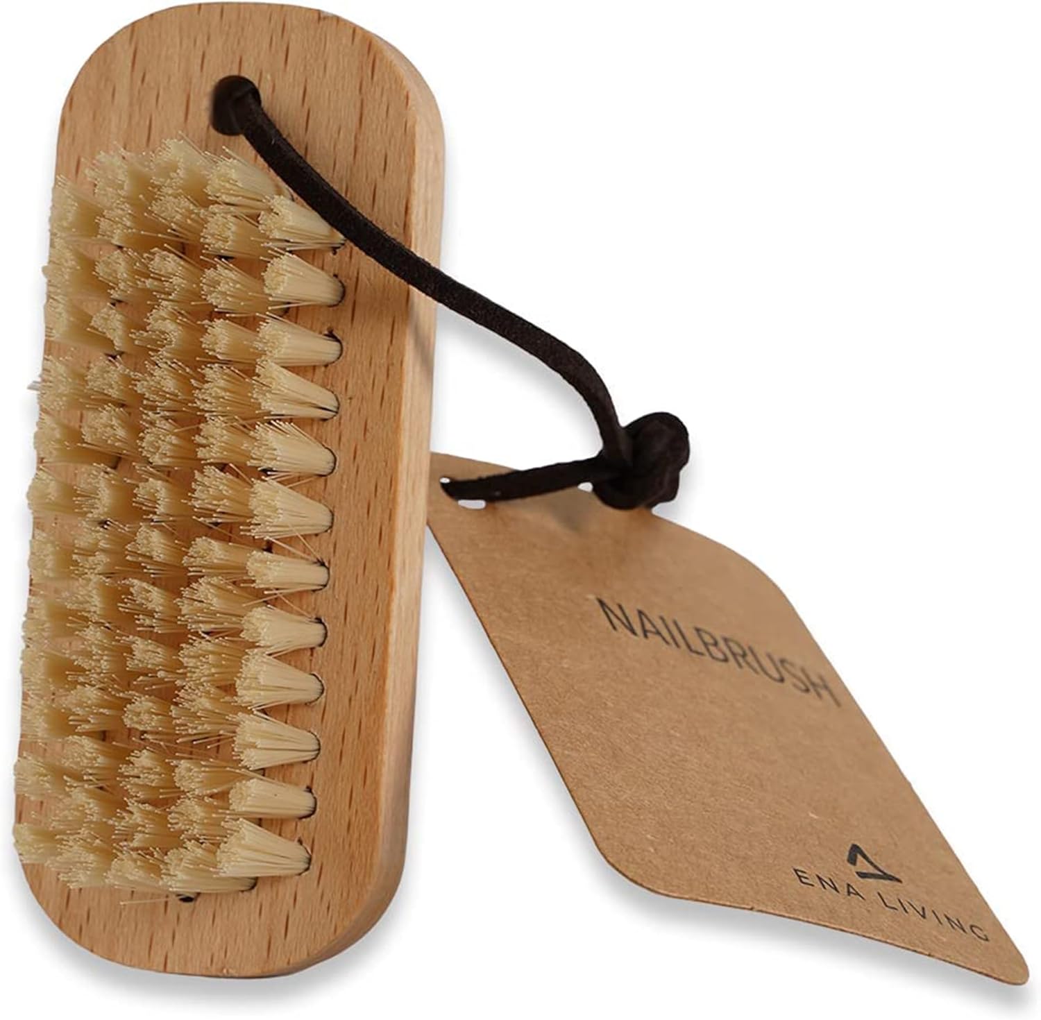 Nail Brush (9.5x3.3 cm) Wooden Eco Nail Brush Sustainable Wooden Nail Brush Made From Beechwood Long Lasting and Sturdy Natural Nail Brush Cleaner