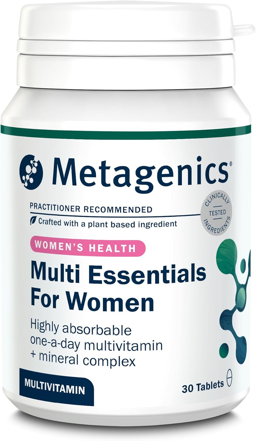 Metagenics Multi Essentials for Women Multivitamin with Iron - 29 Vitamins & Minerals for Women - Vegetarian and Vegan - 30 Tablets