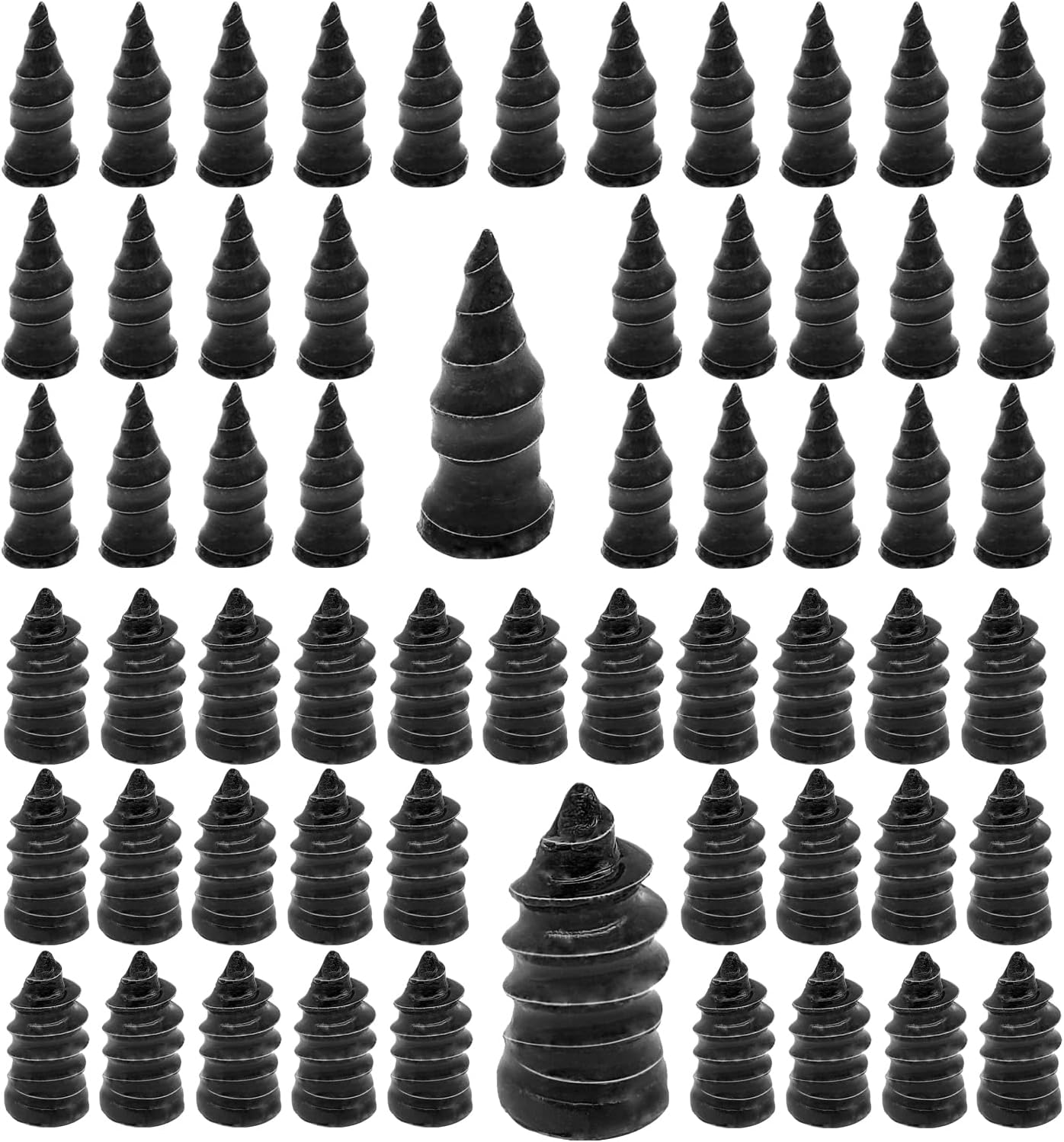 60PCS Tire Repair Rubber Nail, Vacuum Tire Repair Kits Spiral Rubber Nails, Tire Screw Plug Fast Tool Self Service Tire Repair Nail for car, Motorcycle, Truck, Tractor Tire Puncture Repair