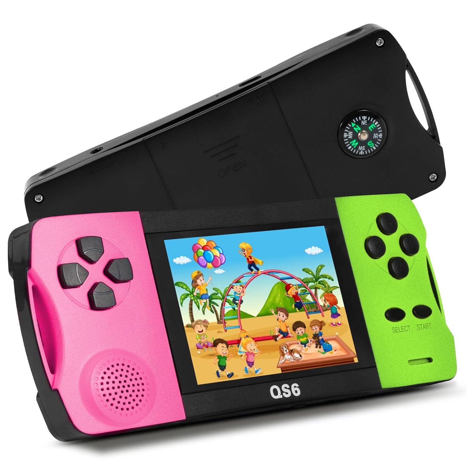 JJFUN Handheld Game Console for Kids – 138 Built-in HD Classic Video Games, 3.2'' Large Screen, Plug & Play TV Output, Rechargeable, Travel‑Friendly, Perfect Birthday for Boys & Girls