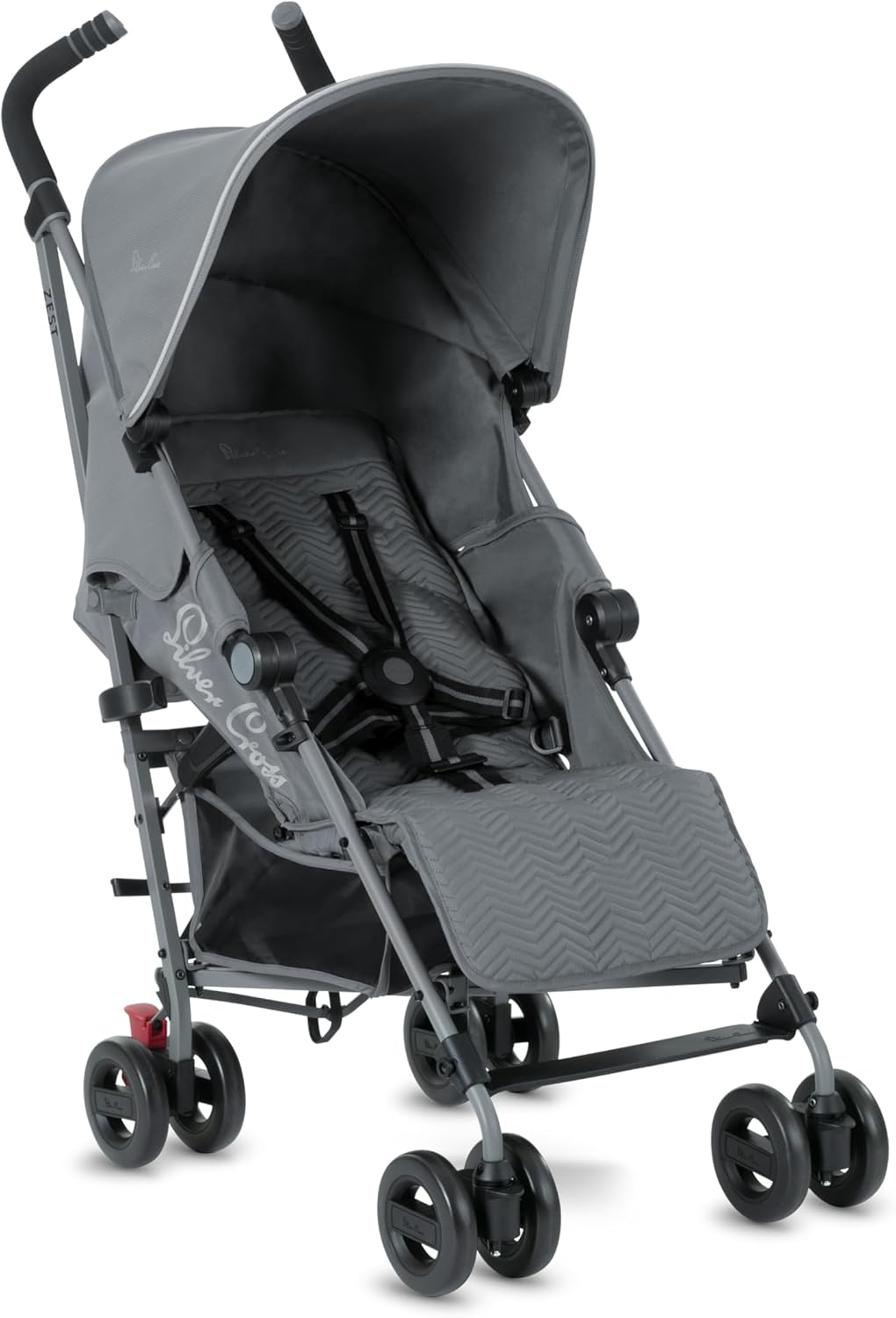 Silver Cross - Zest Pushchair - Foldable Travel Stroller - Everyday Travel Stroller - Buggy - Newborns to 4 years - Glacier