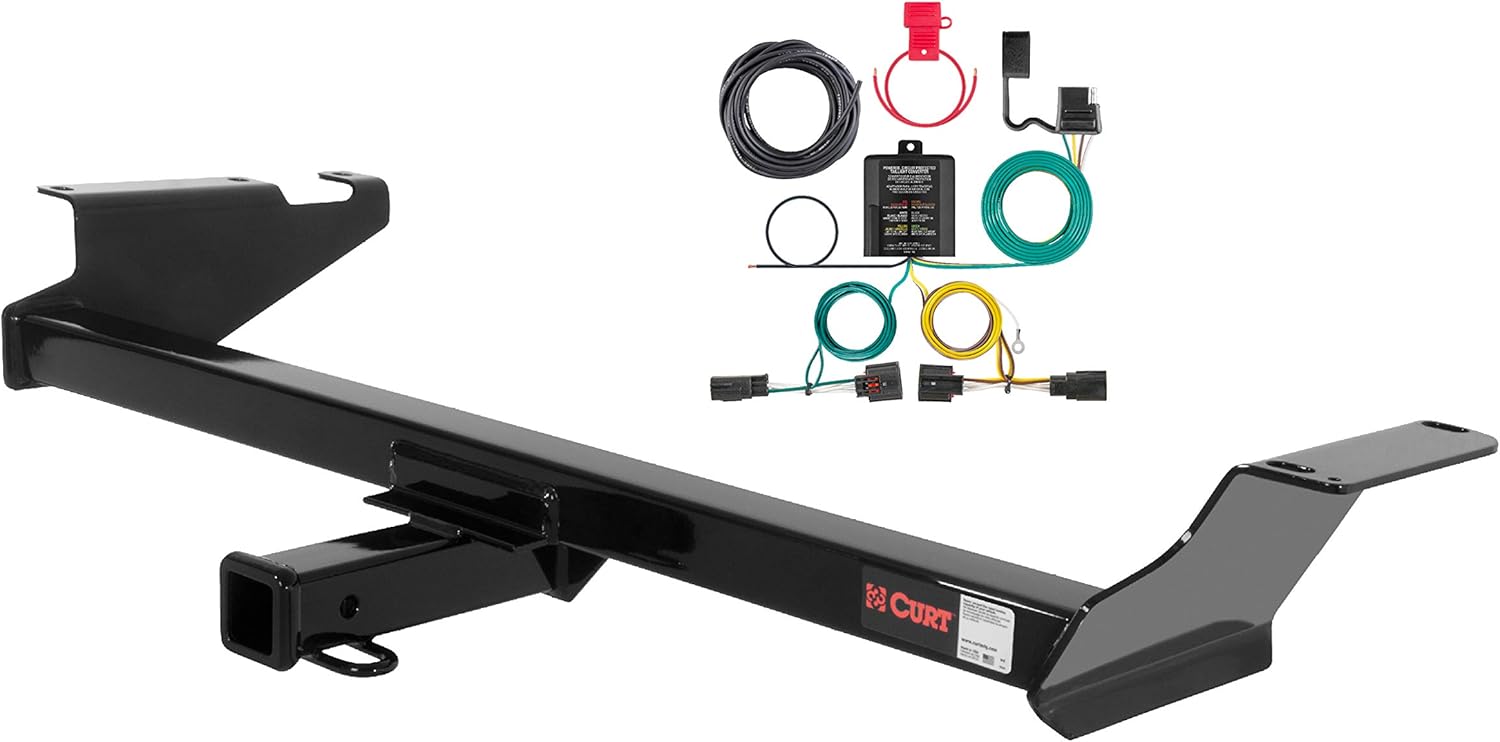 CURT 99301 Class 3 Trailer Hitch, 2-Inch Receiver, 4-Pin Wiring Harness fits 2011-2016 Chrysler Town & Country, 2011-2020 Dodge Grand Caravan