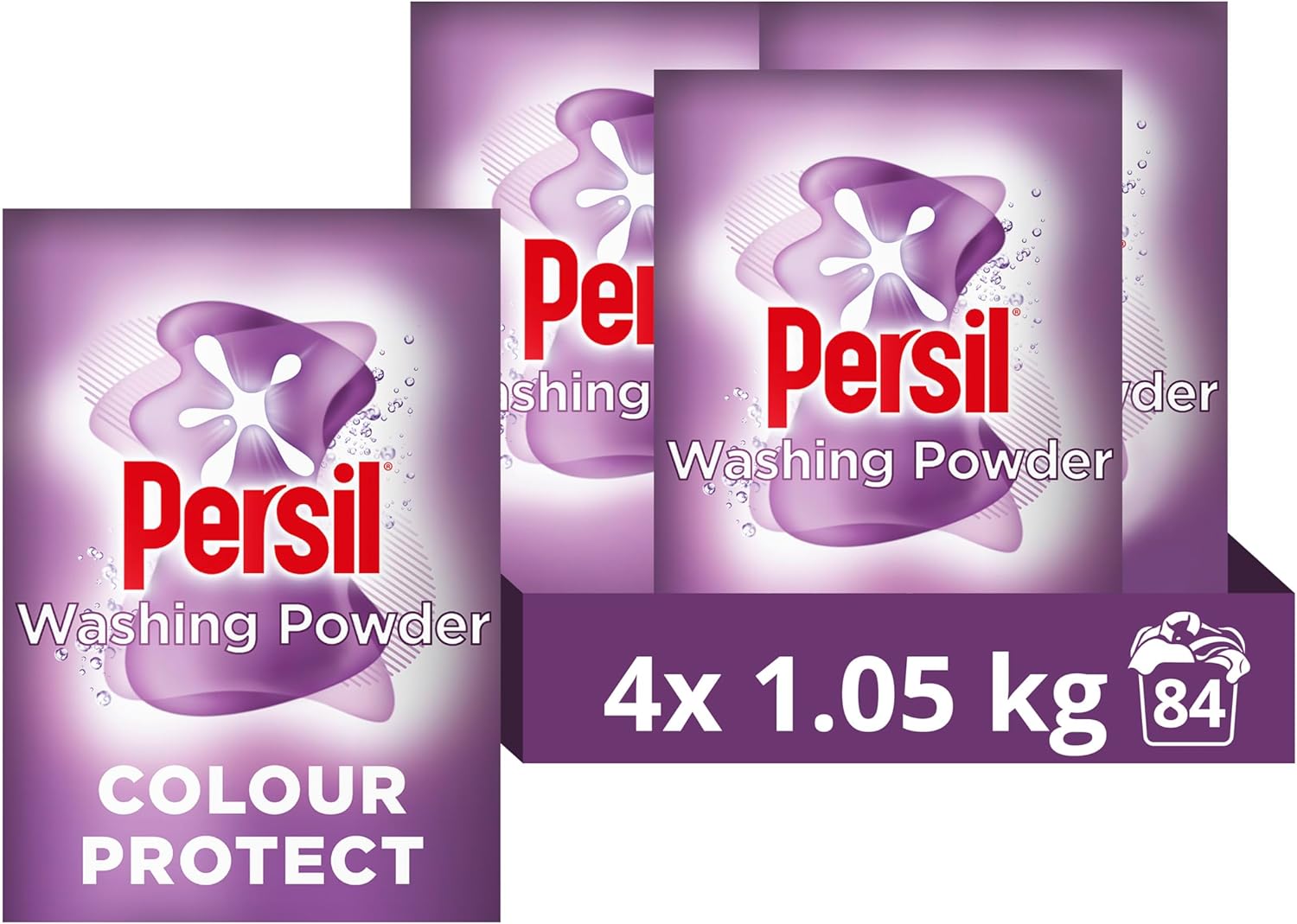 Persil Colour Protect Washing Powder keeps colours bright for outstanding stain removal in cold washes 84 washes (4x 1.05 kg)