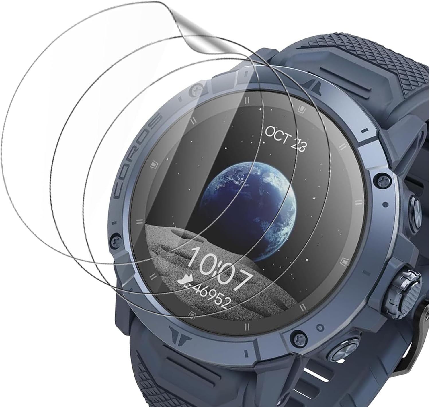 KUSINHOKA 3 Pack Screen Protector Compatible with COROS VERTIX 2S,HD Clear Scratch Resistant Bubble Free Easy Installation，Ultra Thin TPU Full Coverage Flexible Soft Film