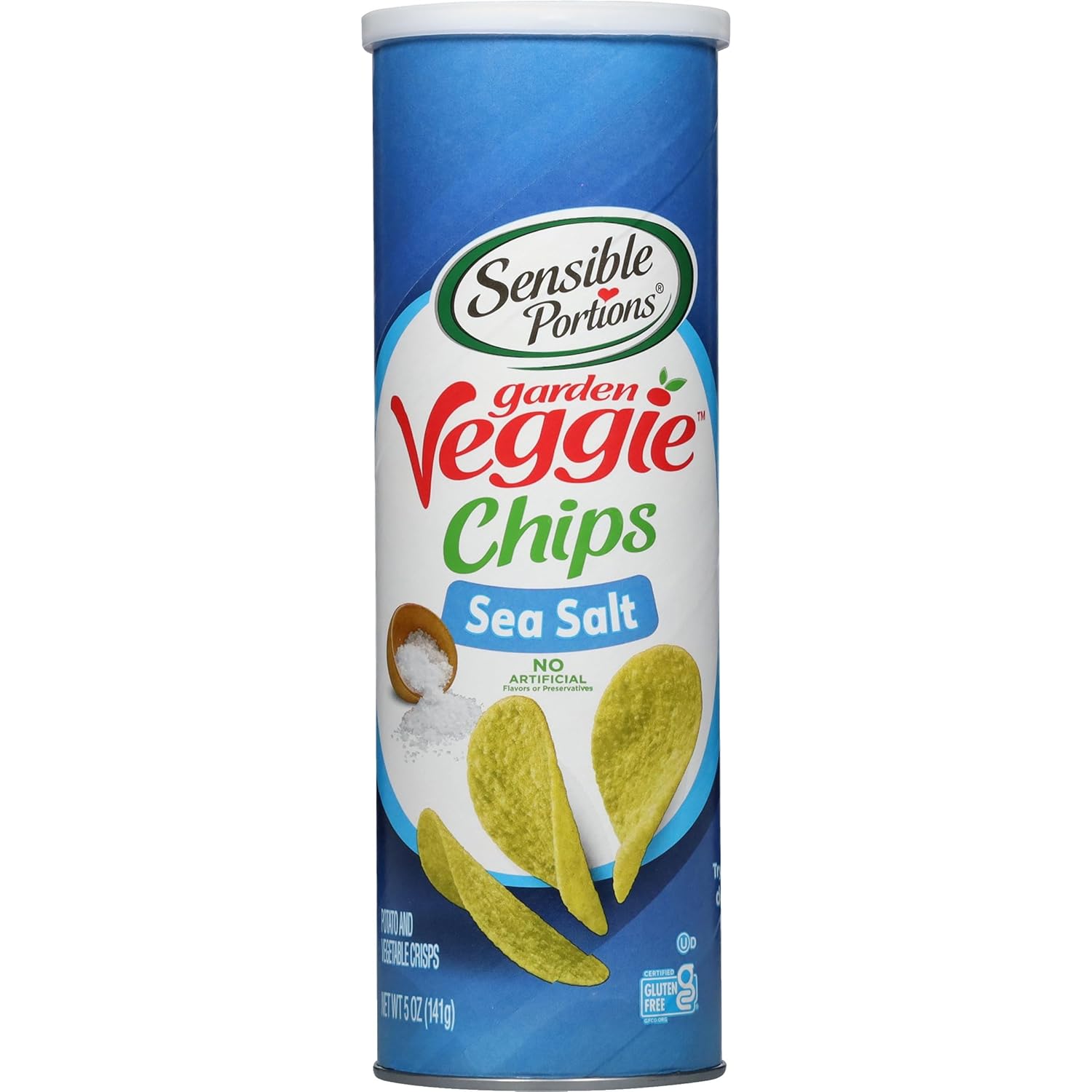 Sensible Portions Stacked Garden Veggie Chips, Sea Salt, 5 oz (Pack of 12)