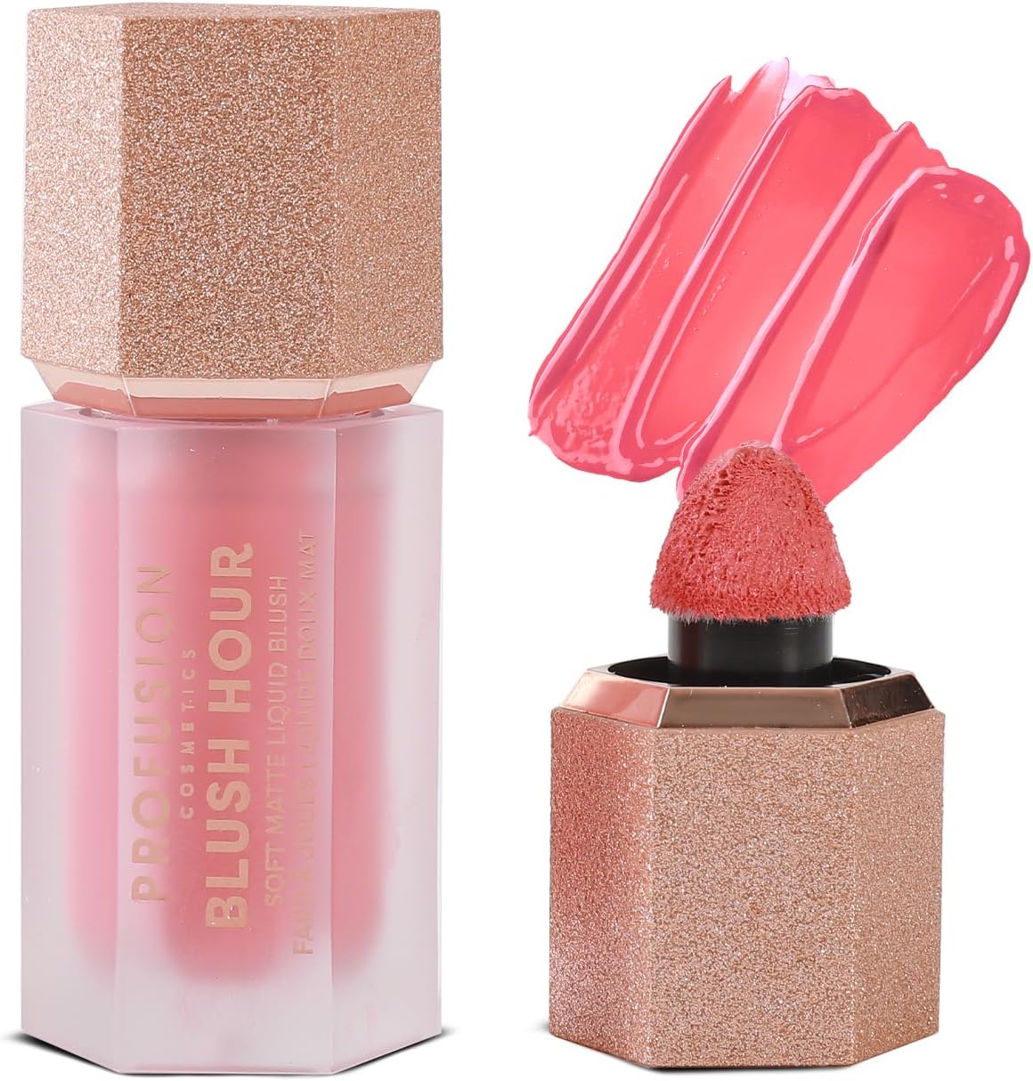 Profusion Cosmetics Blush Hour Soft Matte Liquid Blush, Rich Pigment Cheek Tint for Natural Dewy Glow with Lightweight Formula (Strawberry Daiquiri)