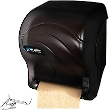 San Jamar Tear-N-Dry Essence Paper Towel Dispenser Automatic Dispenser for Bathroom, Kitchens, and Restaurants, Plastic, 10 x 14.75 x 12.25 Inches, Black