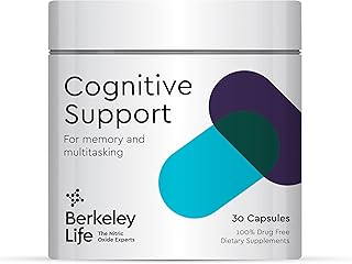 Berkeley Life Cognitive Support Supplement - Memory and Focus Aid - for Memory Loss, Inability to Multitask, and Loss of Speed - for Adults - 60 Capsules